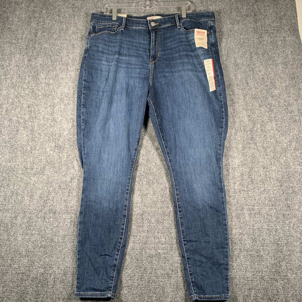 Signature By Levi Strauss Jeans Womens 20 Blue High Rise Skinny Stretch Denim